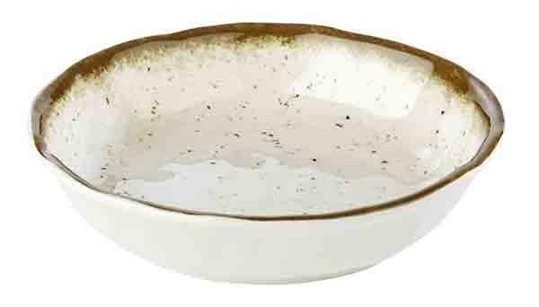 APS - Piatto fondo "Stone Art" 20 cm Bianco, Marrone
