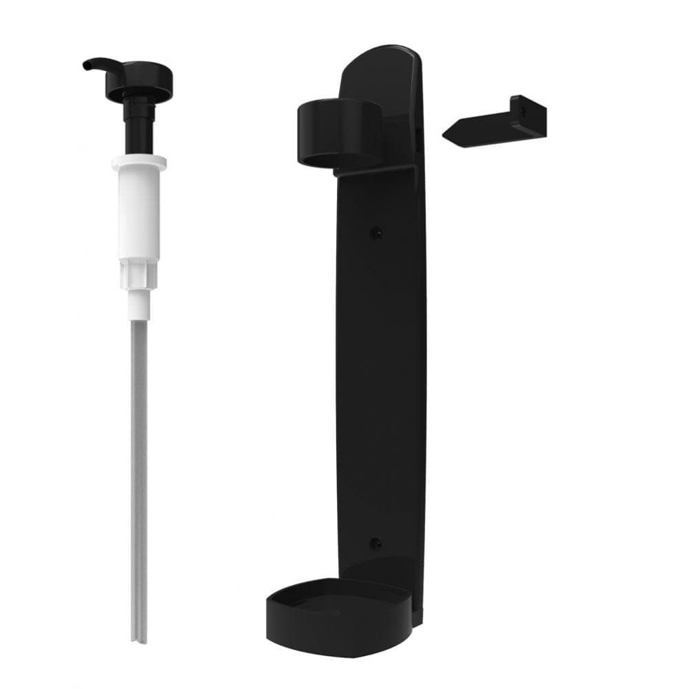 Base d'appoggio a parete nera con pompa per contenitori da 250 ml - HOBO