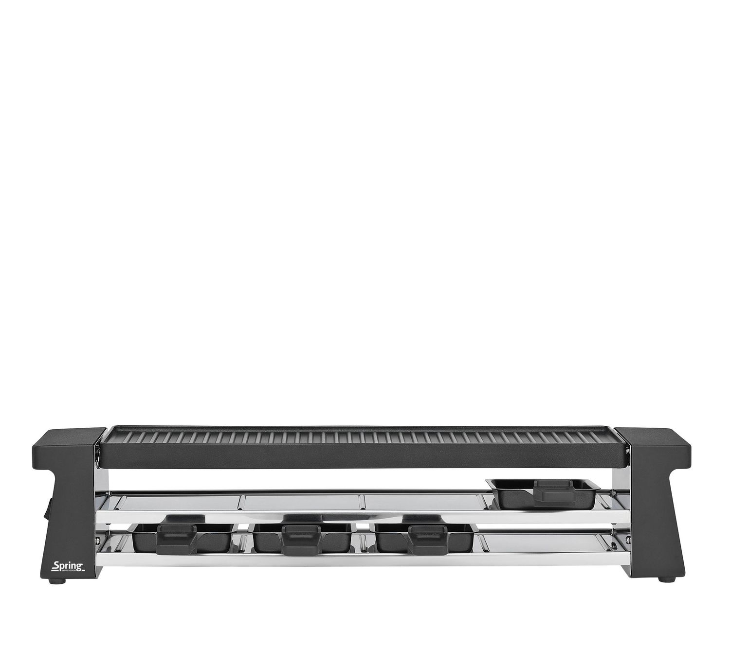 Spring - Raclette con piastra in alluminio nera 54 x 10,5 cm Raclette4 Compact