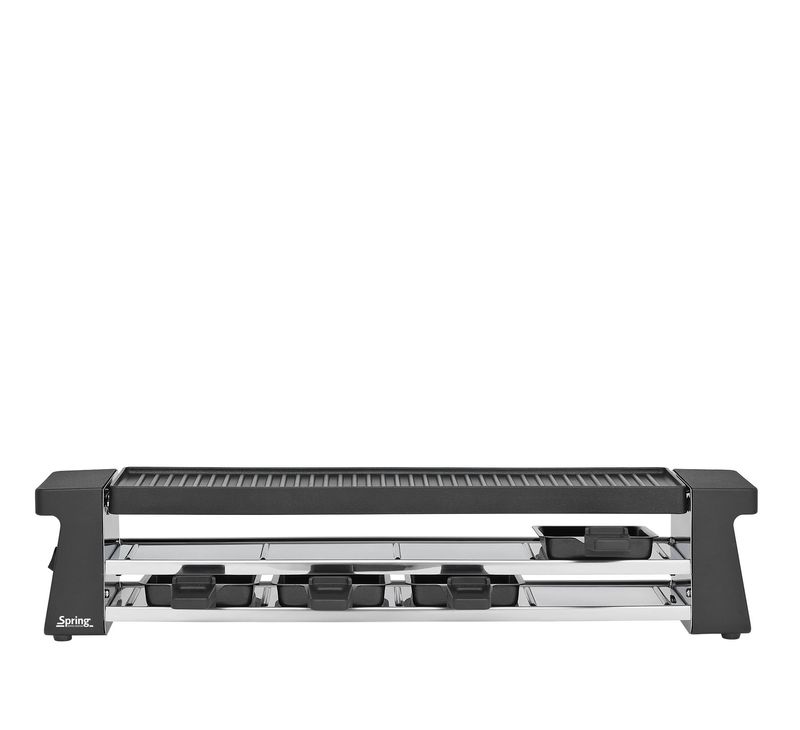 Spring - Raclette con piastra in alluminio nera 54 x 10,5 cm Raclette4 Compact