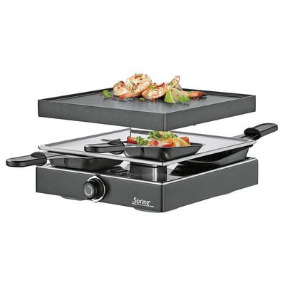 Spring - Raclette con piastra in alluminio nero 22,5 x 21,5 cm Raclette4 Classic