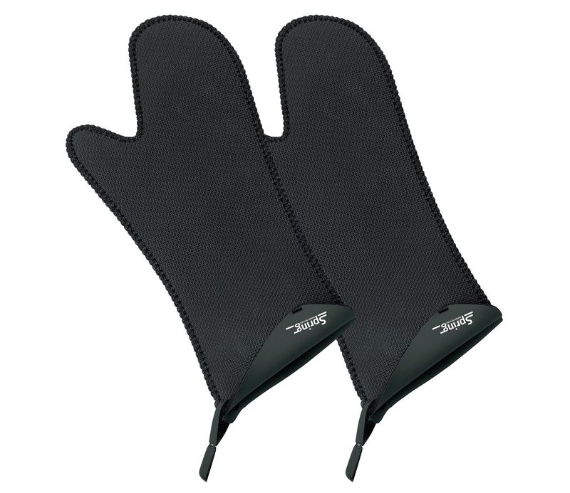 Spring - Guanto da cucina lungo nero 33 x 15 cm Spring Grips