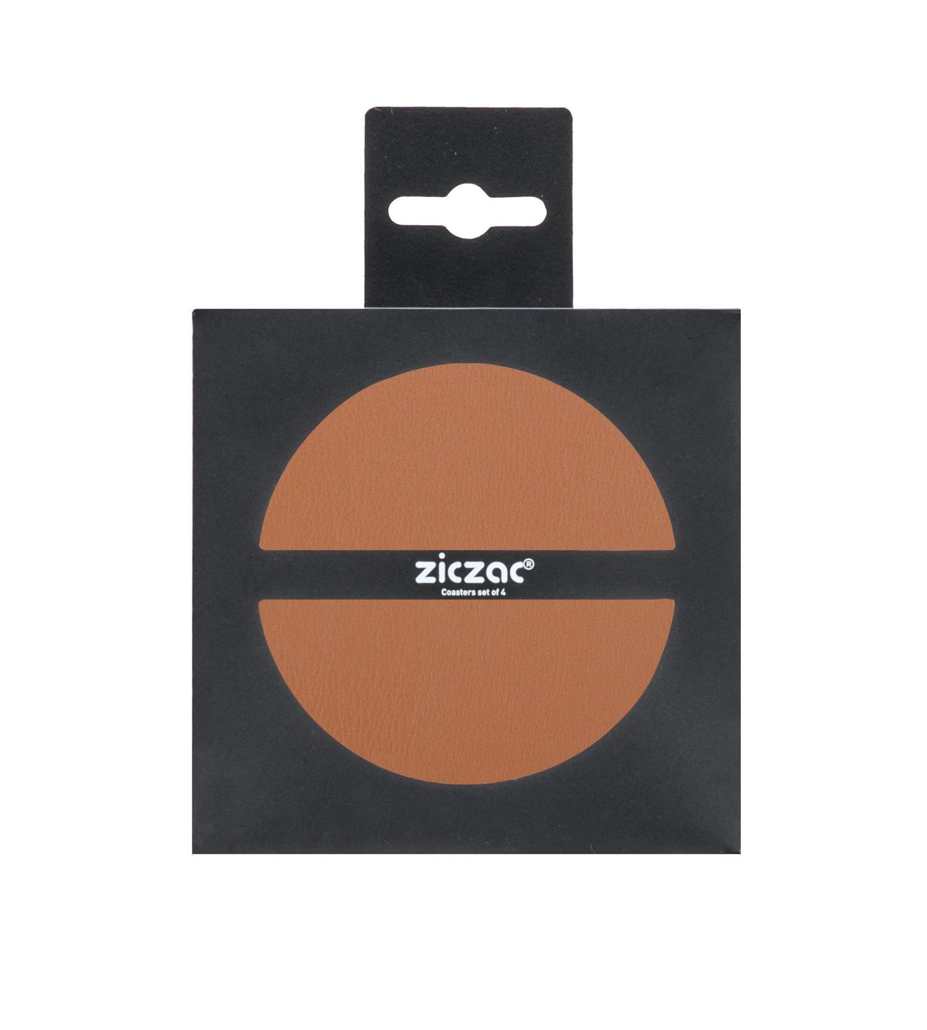 Sottobicchieri Ecopelle 4 Pz. 10 cm Marrone Chiaro - Tirolix