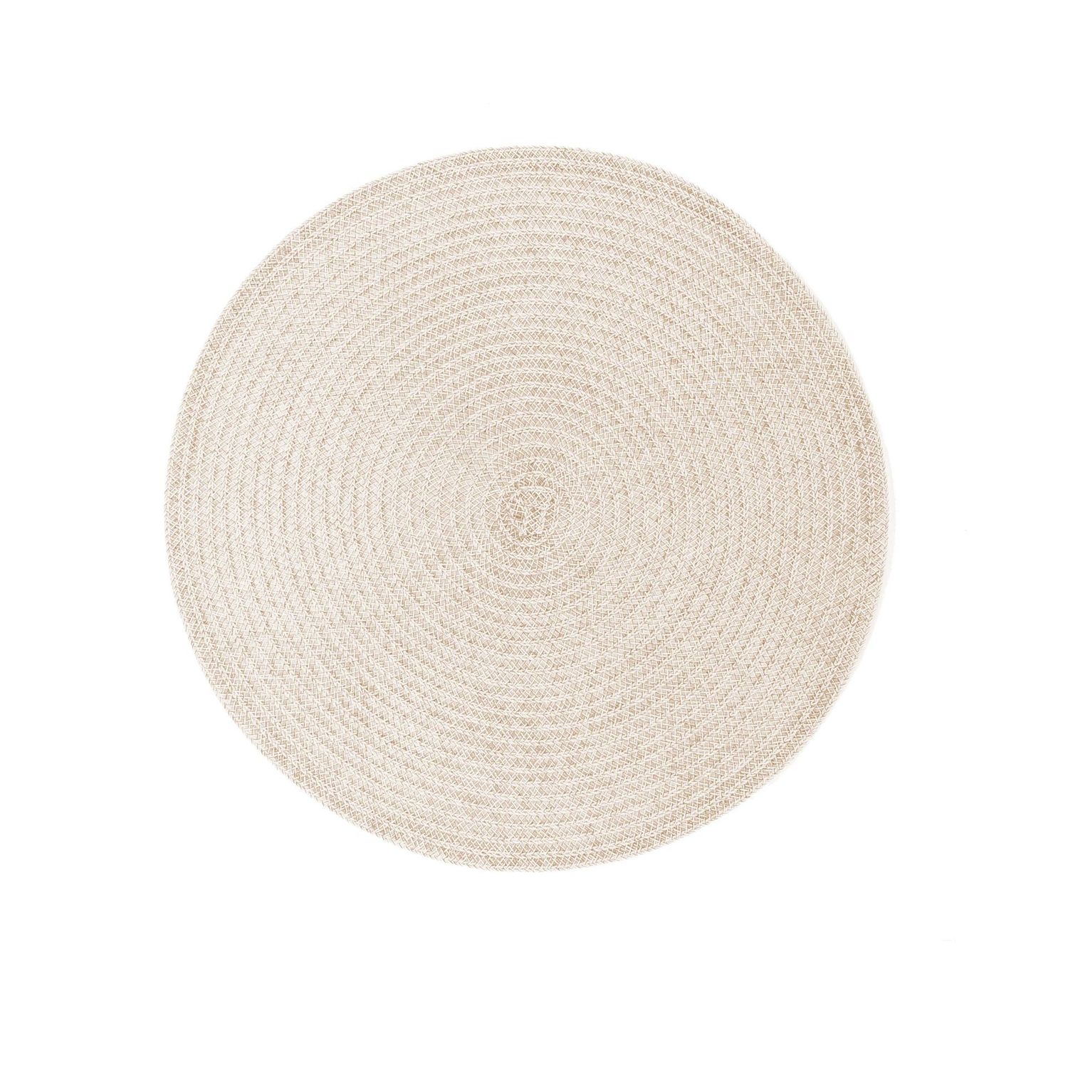 Tovaglietta Rotonda Melange 38 cm Crema - Tirolix