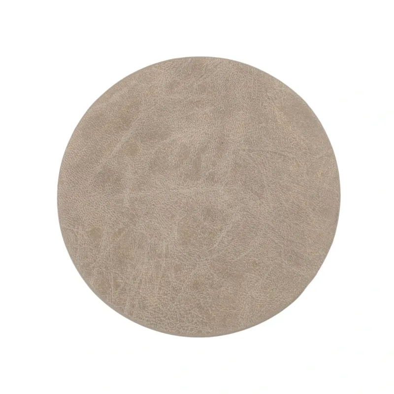 Sottobicchieri Ecopelle 4 Pz. 9,5 cm Taupe - Tirolix