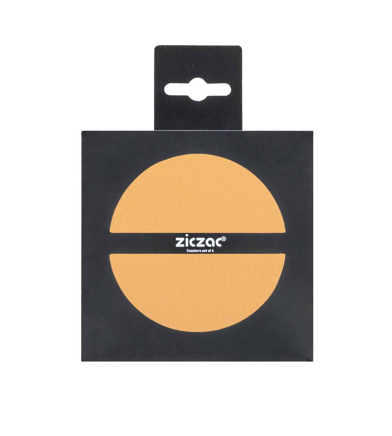 Sottobicchieri Ecopelle 4 Pz. 10 cm Giallo - Tirolix