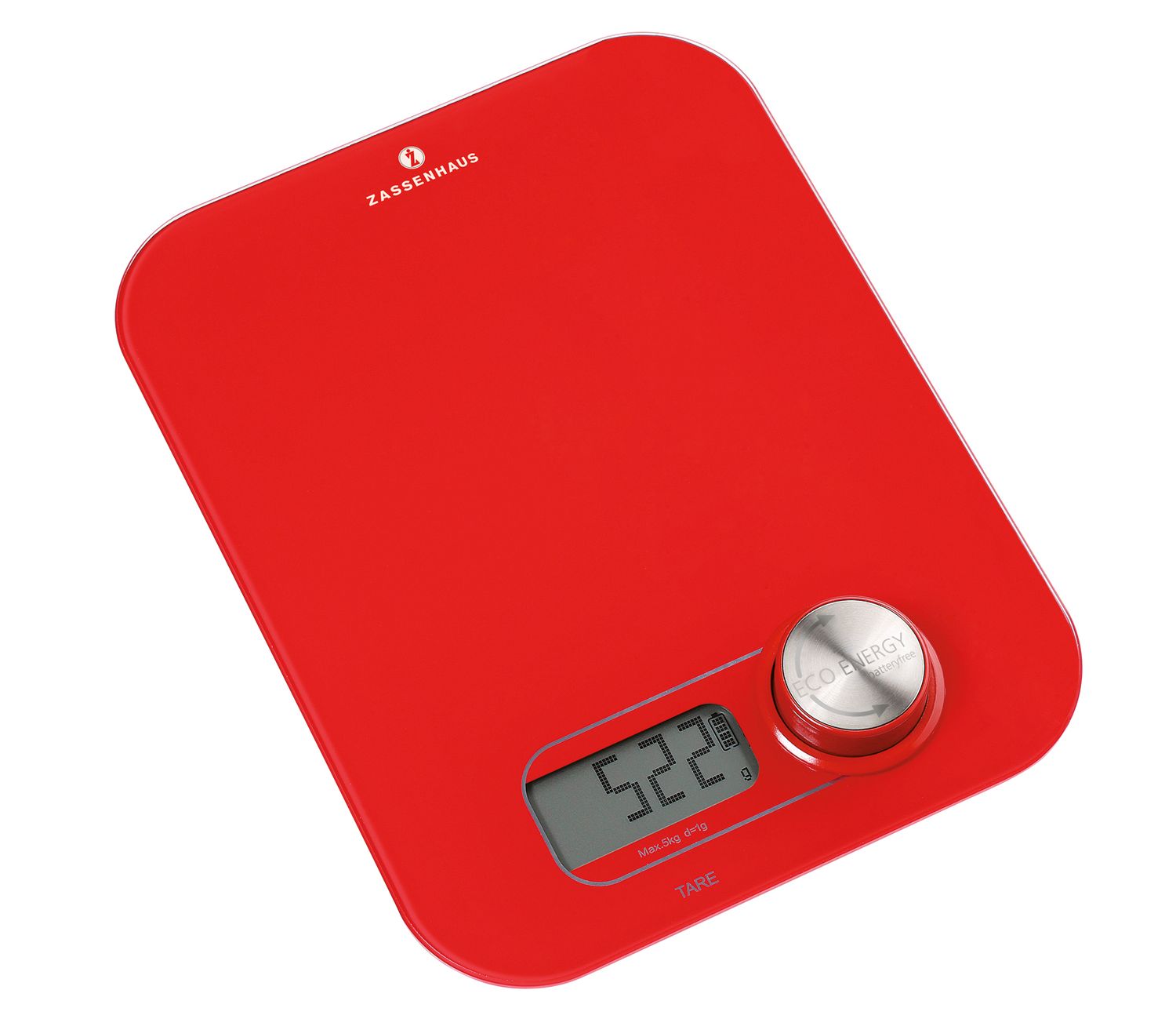 Bilancia Digitale Rosso 24,5 cm Eco Energy - Zassenhaus