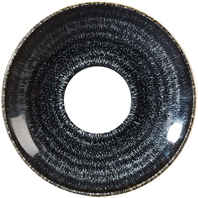 Churchill Sottotazza espresso 11,8 cm Homespun Charcoal Black Studio Prints