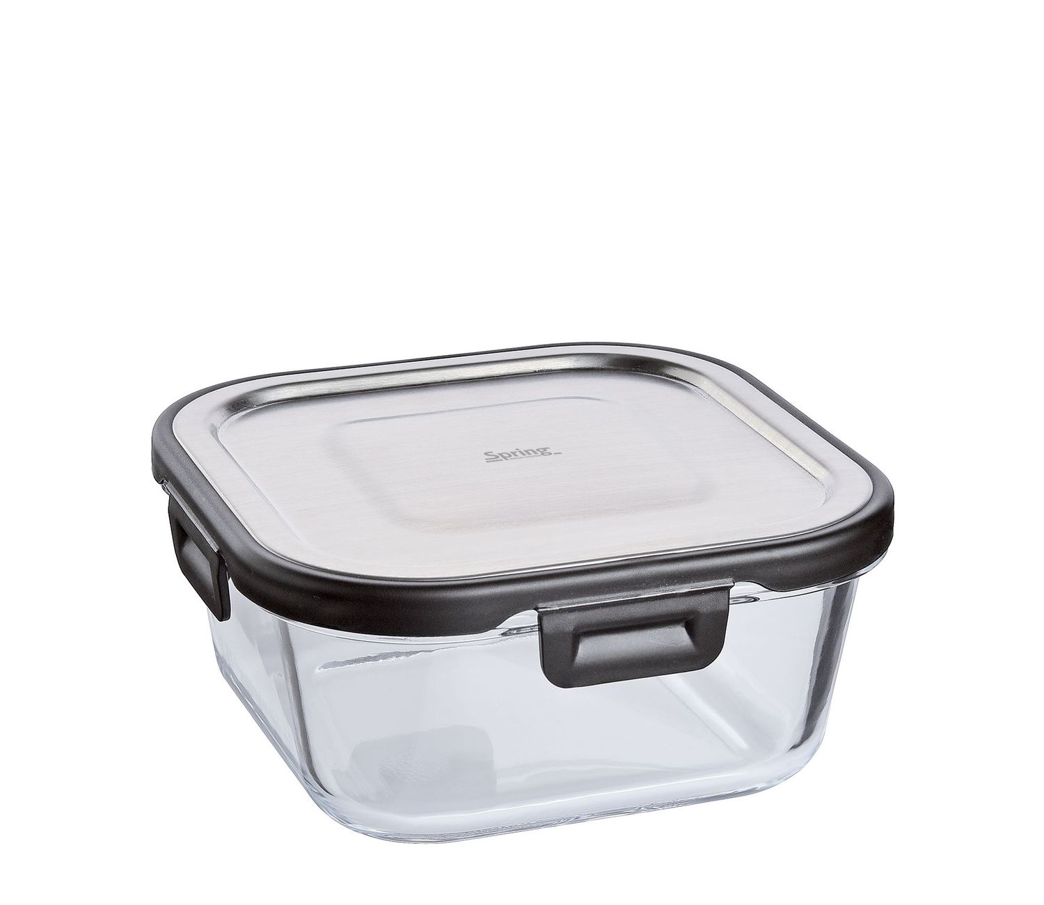 Spring - Contenitore per alimenti quadrato 15,5 x 15,5 cm Fusion2+