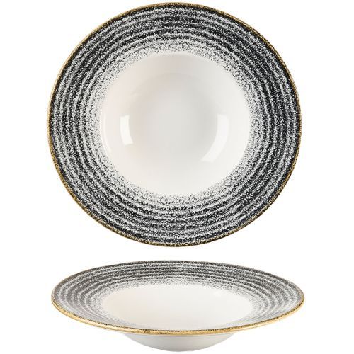 Churchill - Piatto fondo con falda 28 cm Homespun Charcoal Black Studio Prints