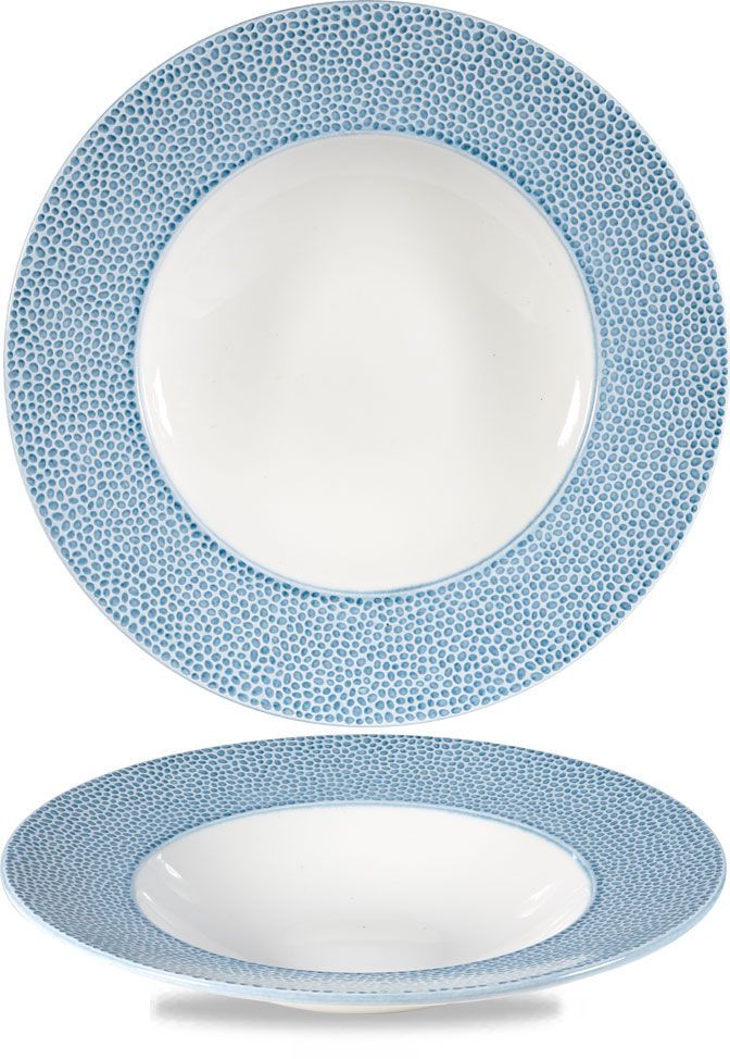 Churchill Piatto fondo con falda 28 cm Isla Spinwash Ocean Blue