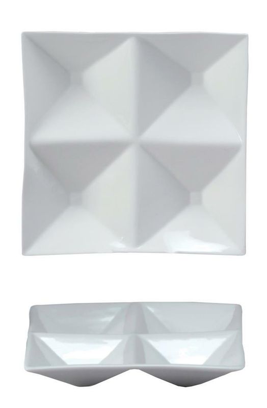 Tirolix - Antipastiera Quadra 4 Scomparti 16 x 16 cm Antipastiere