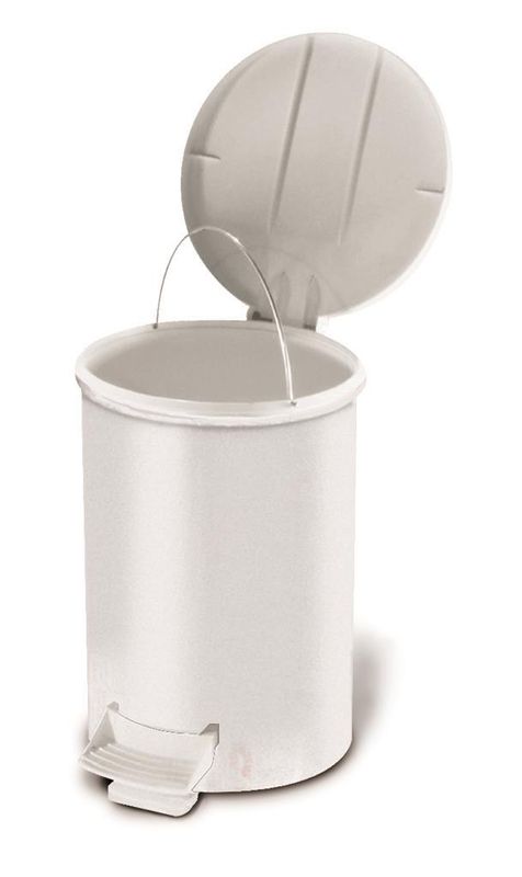 Pattumiera a Pedale 18 lt Bianco Domus - Giganplast