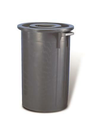 Bidone Con Coperchio 120 lt Grigio Corallo - Giganplast