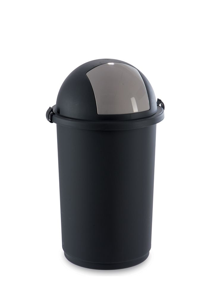 Portabox Con Coperchio 50 lt Grigio Push - Giganplast