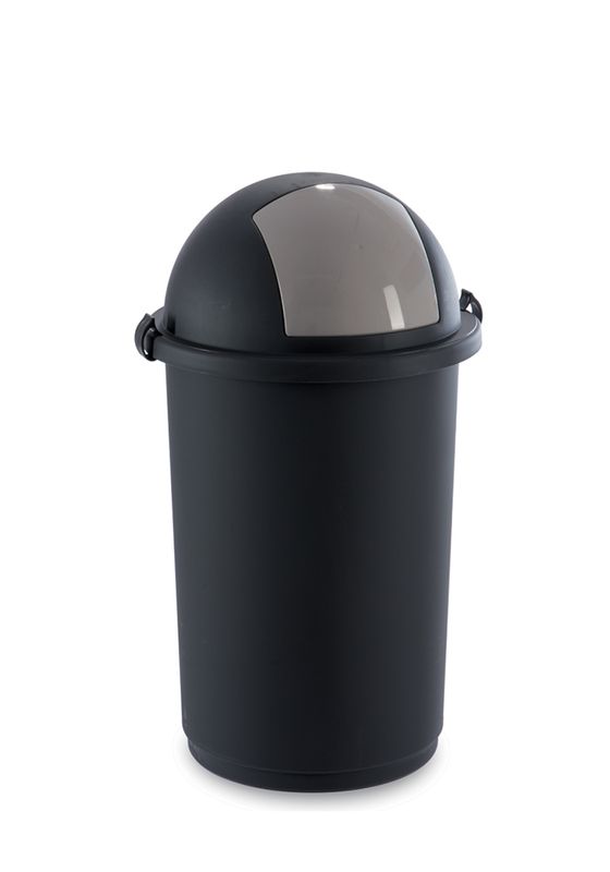 Portabox Con Coperchio 50 lt Grigio Push - Giganplast