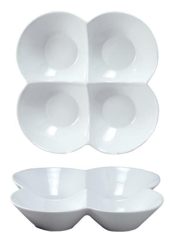 Tirolix - Antipastiera Fiore 4 Scomparti 25 cm Antipastiere