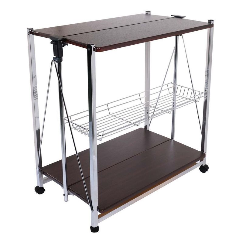 Carrello Pieghevole 60 x 40 cm Bridge Marrone - Tirolix