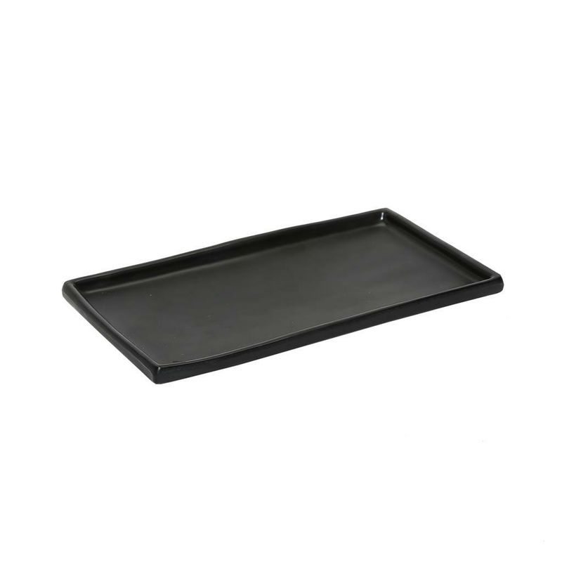 Tirolix - Piatto Rettangolare 21 x 11,5 cm Nero Melamina