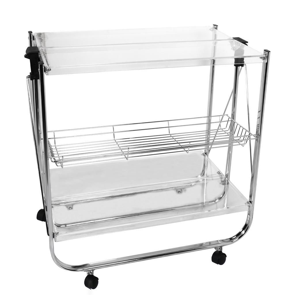 Carrello Pieghevole 60 x 40 cm Bridge Trasparente - Tirolix