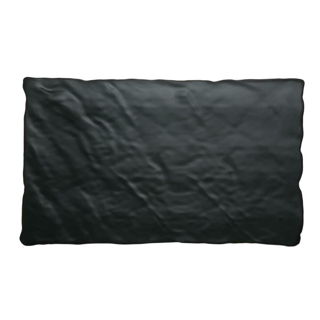 Tirolix - Vassoio Rettangolare 30 x 50 cm Nero Melamina Ardesia