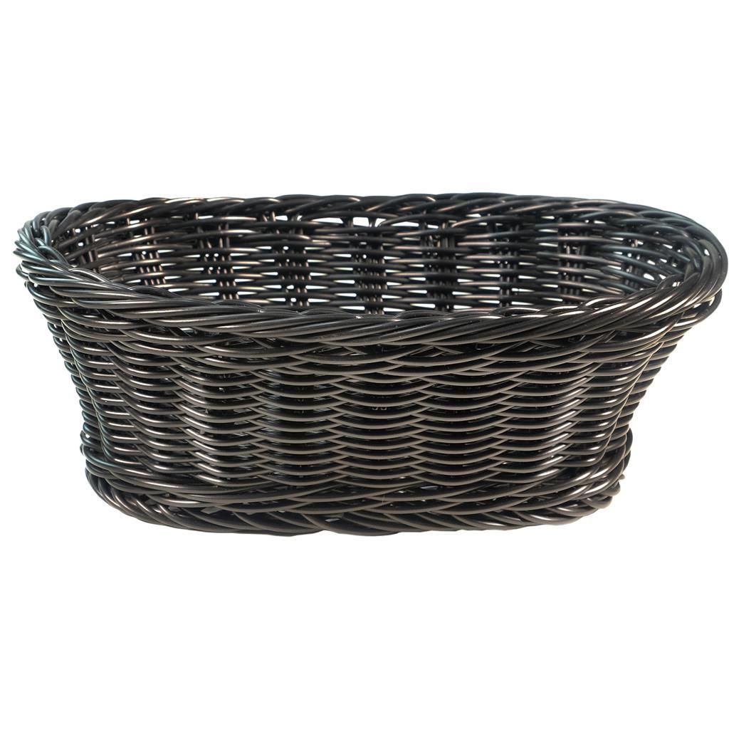 Tirolix - Cestino Ovale 25 x 19 cm Nero