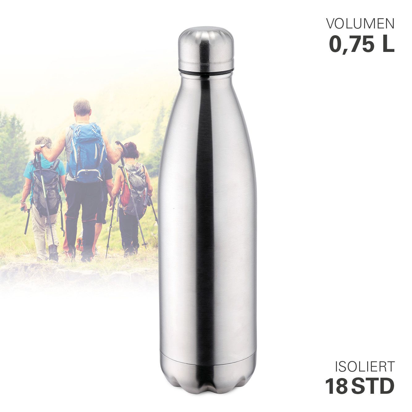 Bottiglia thermos sottovuoto 0,75 l - Weis