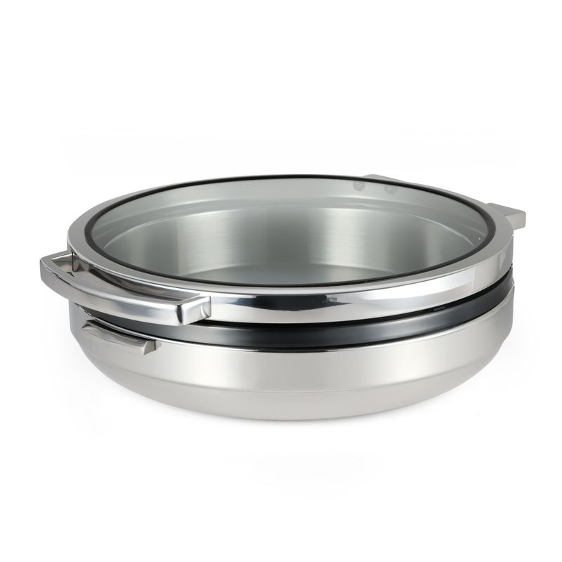 Yegam - Scaldavivande tondo con banda PVD nera 42 cm