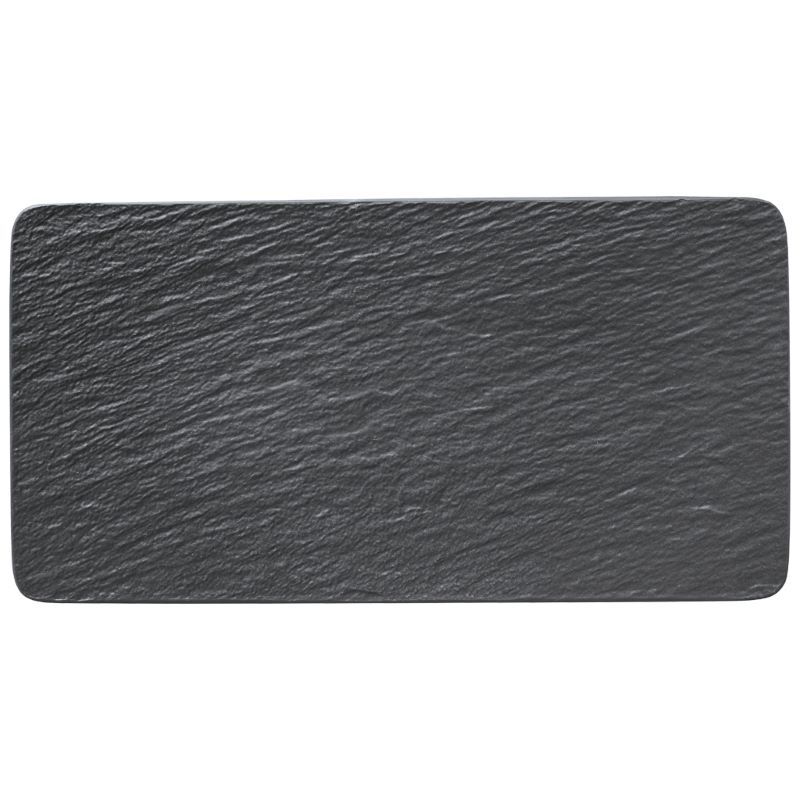 Villeroy &amp; Boch, The Rock Black Shale - Piatto rettangolare 35 x 18 cm
