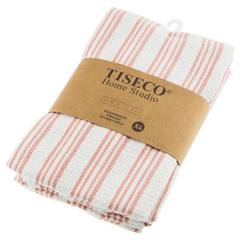 Canovacci/Strofinacci intrecciato 3 pezzi 50 x 70 cm Rosa - Tirolix