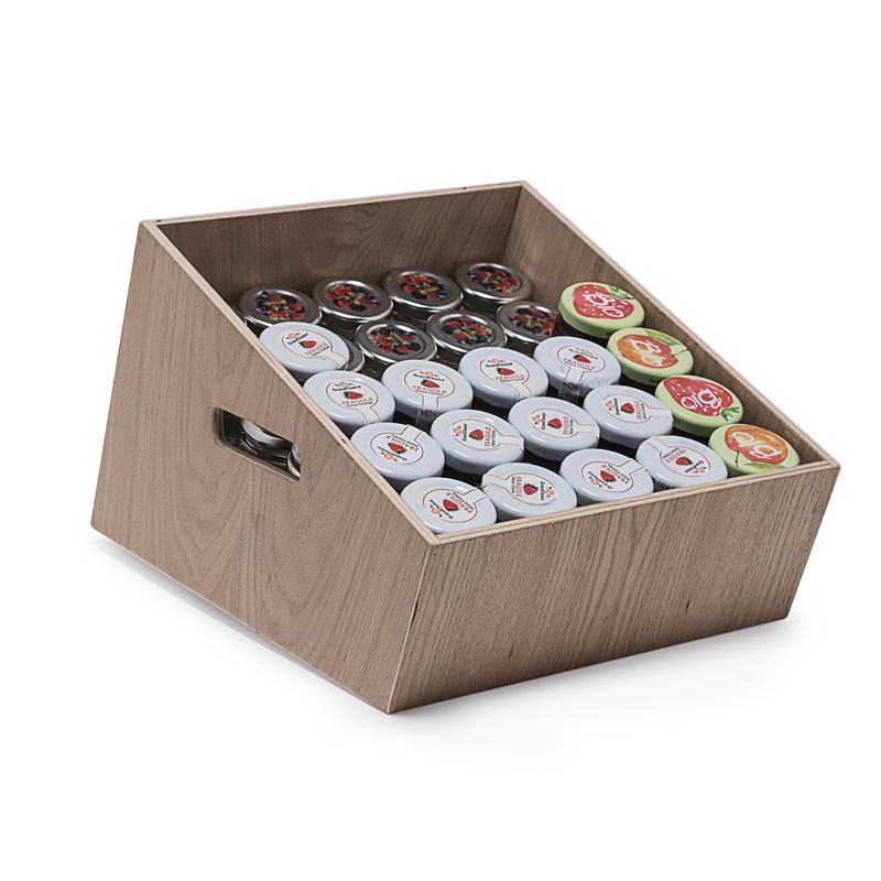 Yegam - Espositore in rovere inclinato 28,5 x 23,5 cm