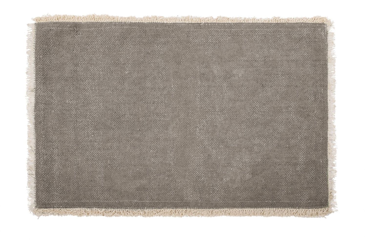 Tovaglietta Piccole Frange 33x48 cm Taupe - Tirolix
