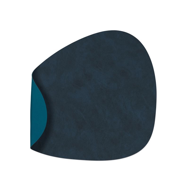 Lind DNA - Tovaglietta Double Curve Nupo midnight blue/Nupo petrol 37x44 cm