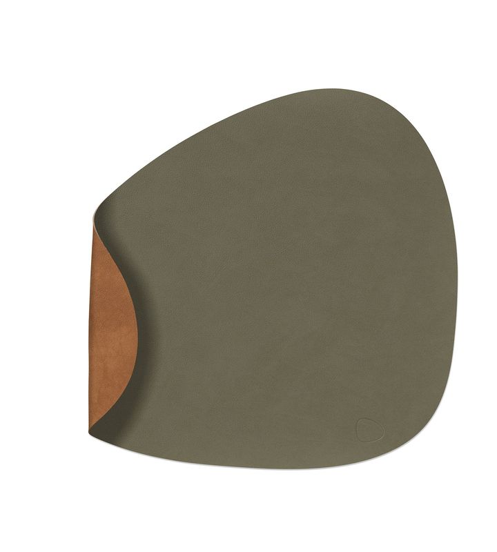 Lind DNA - Tovaglietta Double Curve Nupo army green/Nupo nature 37x44 cm