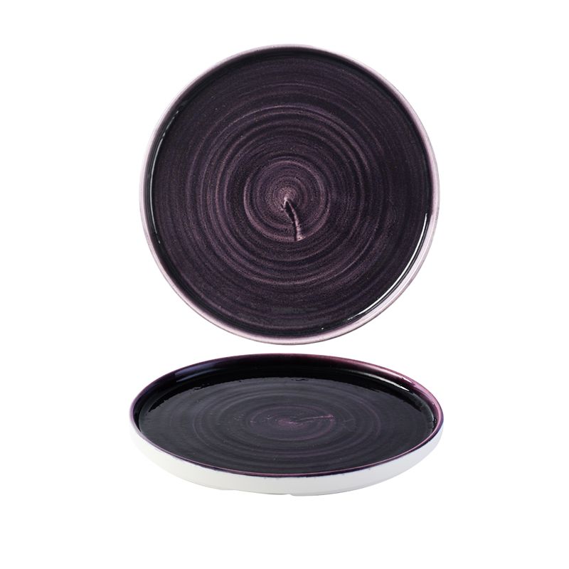 Churchill Piatto con bordo verticale 26 cm Stonecast Patina Deep Purple