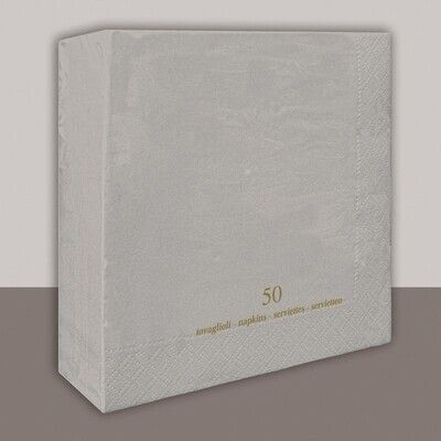 Tovagliolo Argento 2 veli 25x25 cm 1800 pezzi - Tirolix