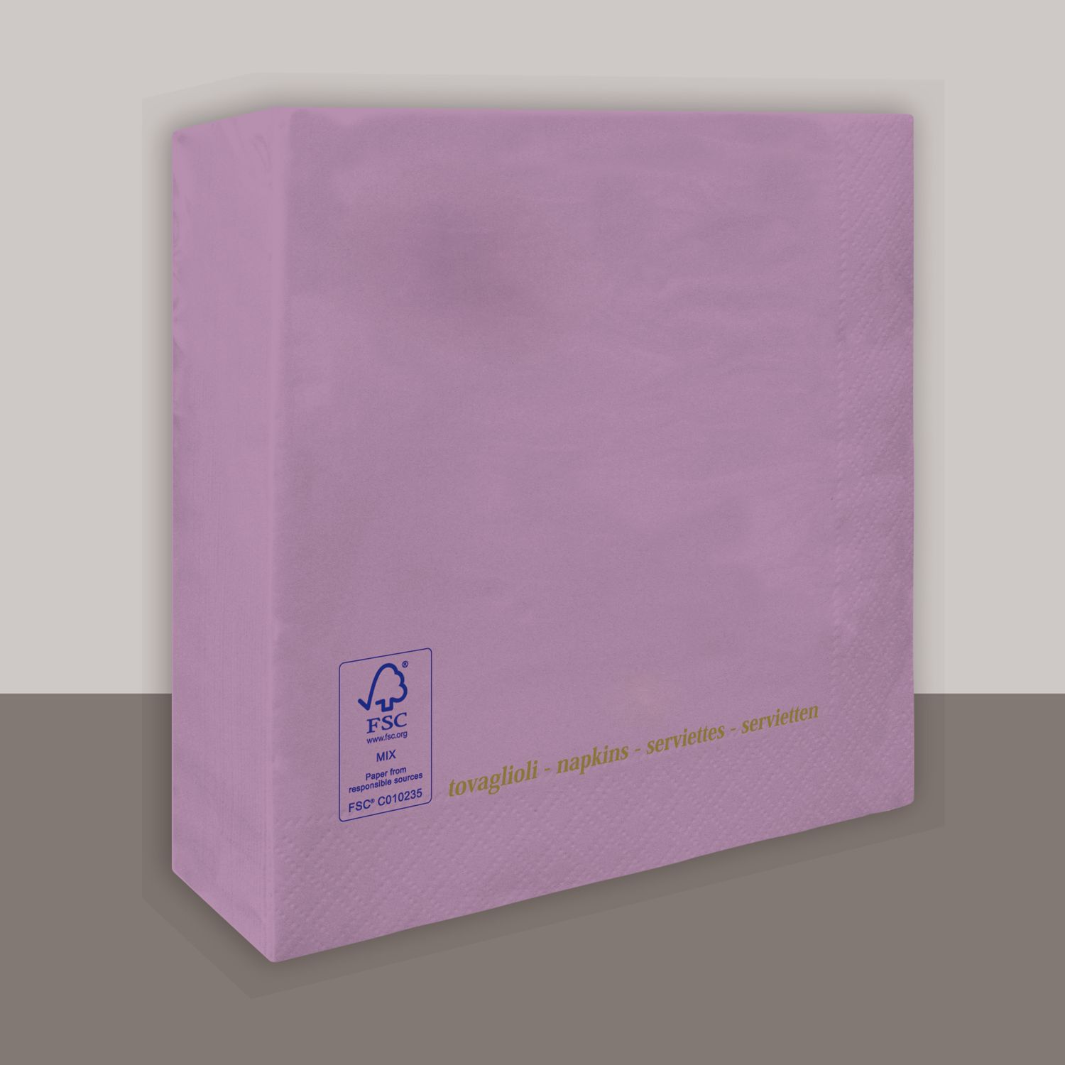 Tovagliolo Lilla 2 veli 25x25 cm 3600 pezzi - Tirolix