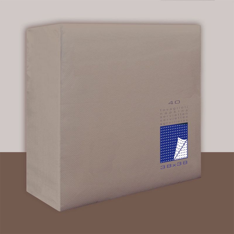 Tovagliolo Tortora 2 veli 38x38 cm Punta/Punta 1440 pezzi - Tirolix