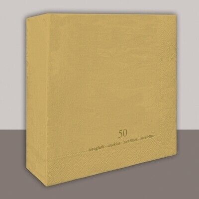 Tovagliolo Oro 2 veli 25x25 cm 1800 pezzi - Tirolix