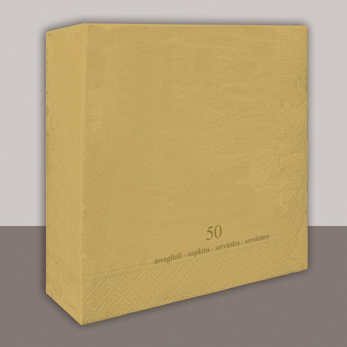 Tovagliolo Oro 2 veli 33x33 cm 1350 pezzi - Tirolix