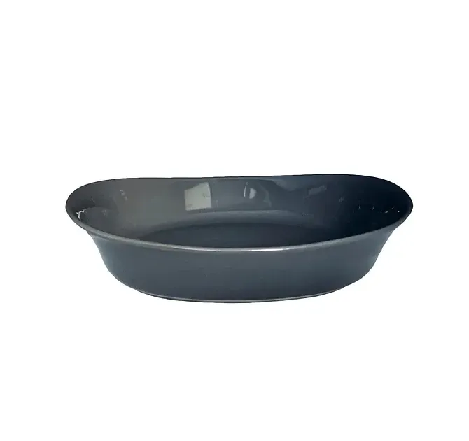 Cookplay - Piatto fondo lucido grigio scuro 23 x 20 cm Naoto