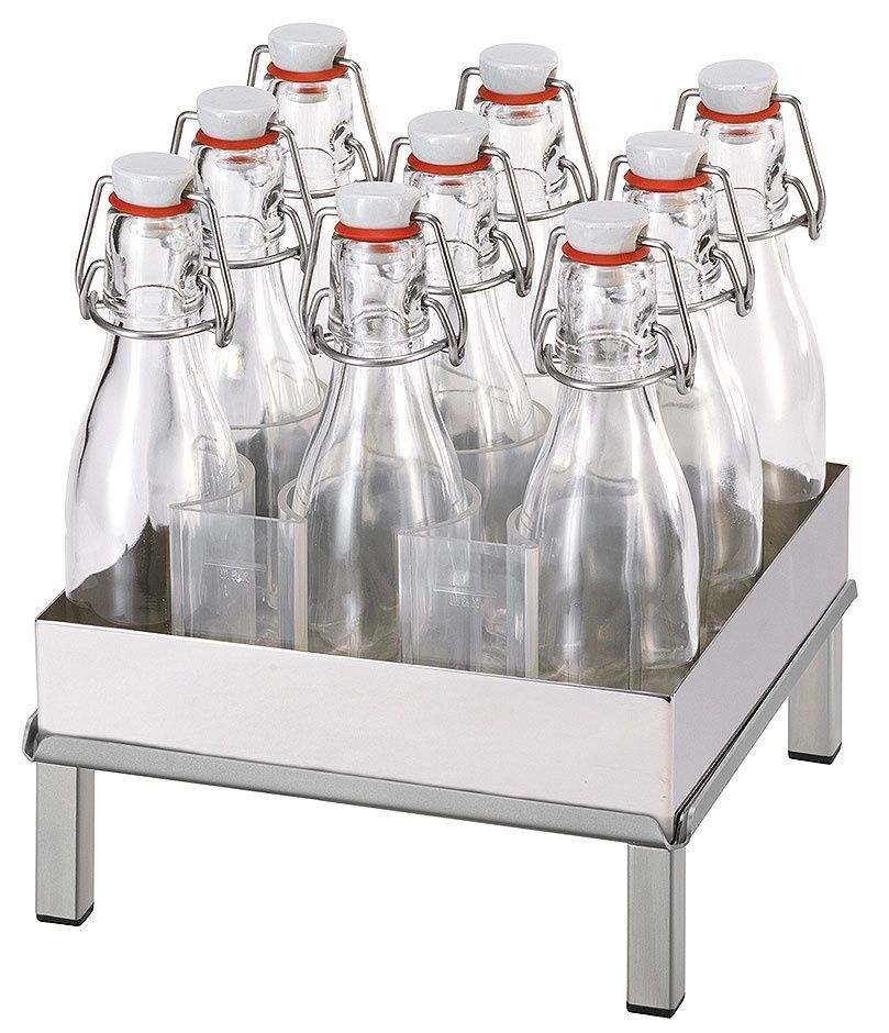 Frilich - 9 bottiglie con supporto 23h cm Raiser Inox