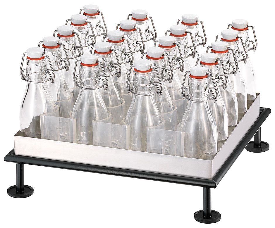 Frilich - 20 bottiglie con supporto 25h cm Raiser Rustic