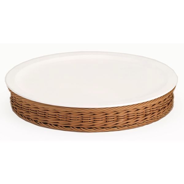 Frilich - Piatto in porcellana con supporto 41 cm Beige Picknick