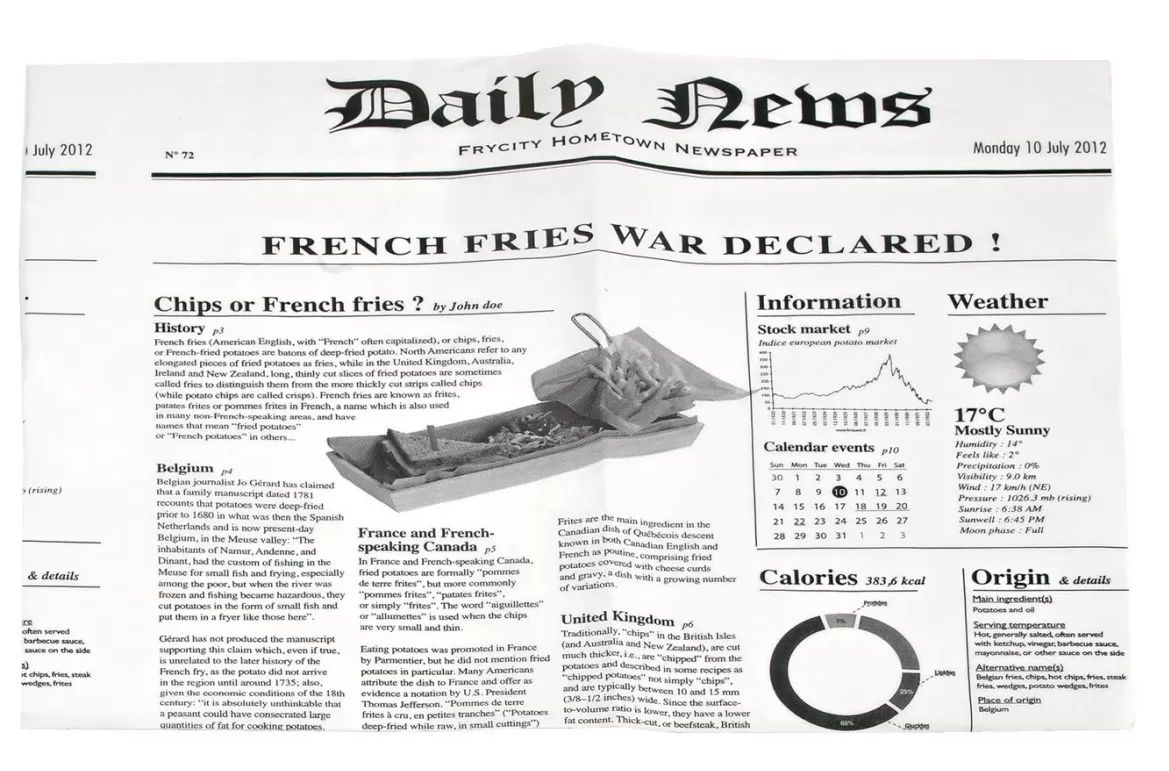 Firstpack - Carta antiunto bianca con design giornale 27 x 35 cm