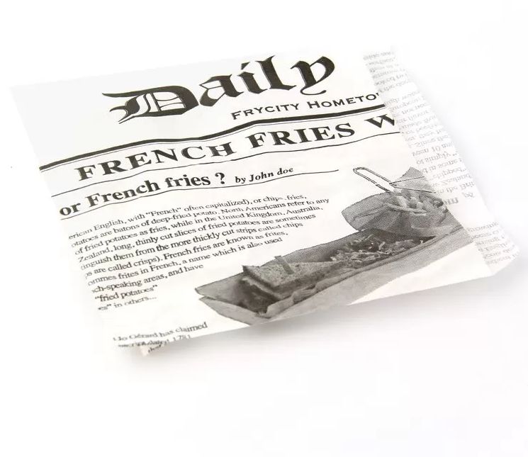 Firstpack - Sacchetto con design di giornale 13 x 13 cm