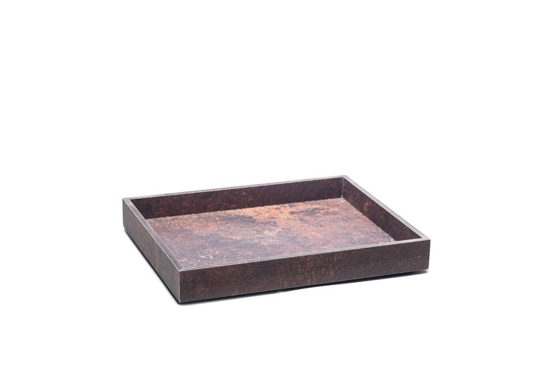 Yegam - Cassetta in finitura ruggine GN 1/2 h 4 cm T-Collection