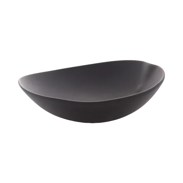 Cookplay - Ciotola per insalata nera opaco 21,5 x 22 cm Shell Line