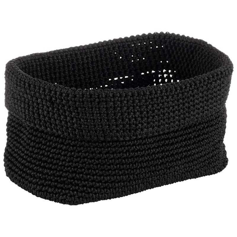 APS - Sacchetto pane all'uncinetto 17 x 24 cm Nero