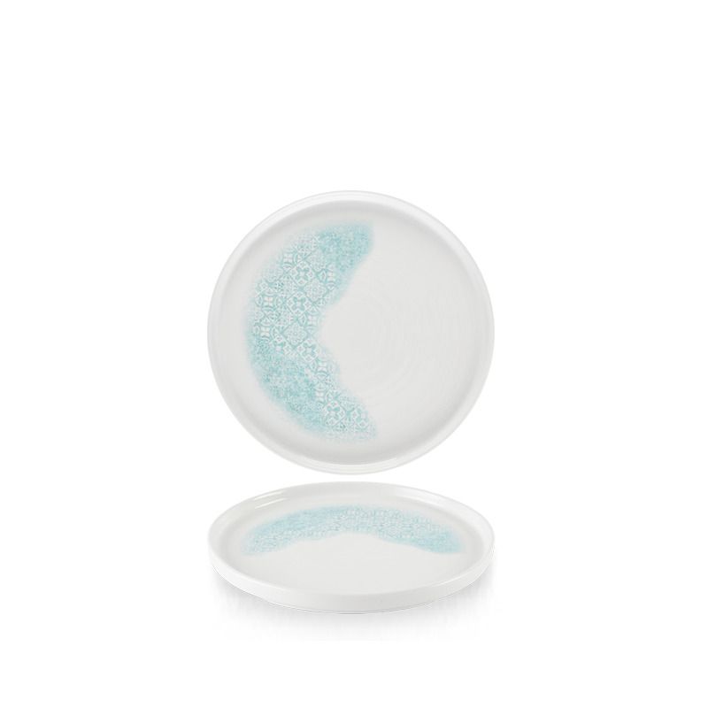 Churchill Piatto con bordo verticale 21 cm Vintage Prints Med Tiles Aquamarine